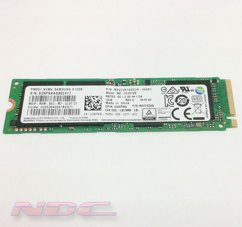 Samsung PM951 NVMe 512GB PCI-E SSD - MZVLV512HCJH-000D1