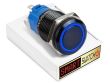 10 x SmartSwitch HALO LED Black Latching 19mm (16mm hole) 12V/3A Illuminated Round Switch - BLUE
