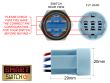 10 x 22mm SmartSwitch Latching and Momentary Halo Round Button Connection Fly Lead 50cm - 2NO2NC