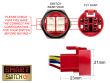 10x 25/28mm (22mm hole) SmartSwitch Angel Eye / Devil Eye Switch Connector Fly Lead 50cm - 2NO2NC