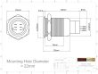25mm Angel Eye® Power DPDT / 2NO2NC Stainless Steel Push Button LED Switch (for 22mm Hole)