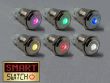 SmartSwitch 19mm 12v DOT LED Chrome Latching Illuminated Switch