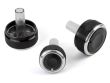 BLACK Aluminium Air-Con Knob Set for Skoda Superb/Octavia