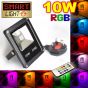 Flat RGB LED Flood Light with Remote - 10W