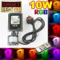 Flat RGB LED Flood Light with Remote + PIR - 10W