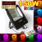 Flat RGB LED Flood Light with Remote + PIR - 150W