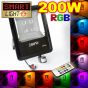 Flat RGB LED Flood Light with Remote + PIR - 200W