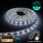 24V/10m SMD 5050 IP65 Waterproof Strip 600 LED - COOL WHITE