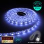 24V/1M SMD 5050 IP65 Waterproof Strip 60 LED - BLUE