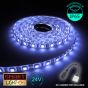 24V/5m SMD 5050 IP65 Waterproof Strip 300 LED - BLUE