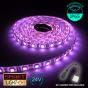 24V/5m SMD 5050 IP65 Waterproof Strip 300 LED - PINK