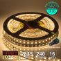 12V/5M SMD 2835 IP20 Non-Waterproof Double Row 16mm Strip 1200 LED (240LED/M) - WARM WHITE
