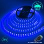 24V/20m SMD 5050 IP67 Waterproof Strip 1200 LED - BLUE