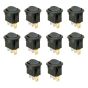 10 x SmartSwitch SPST 20mm 12V/16A Illuminated Round Rocker Switch - BLUE LED