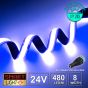 24V/5m BLUE COB LED Strip (480 LED / 10w /1100-1800mcd per meter)