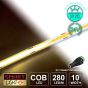 24V/1M WARM WHITE COB Continuous LED Strip Tape IP20/280 LED (Strip Only)