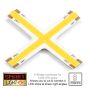 24V X-Shape COOL WHITE (6500k) Intersection COB LED Strip Connector (8mm)