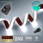 24V/1m COOL WHITE (6500k) COB LED Strip (480 LED / 12w /1219lms per meter) + 24V Adapter