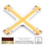 24V X-Shape NATURAL WHITE (4000k) Intersection COB LED Strip Connector (8mm)