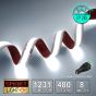 12V Premium Cool White (6500k) COB LED Strip (480 LED / 12w / 1231lms per meter)