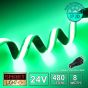 24V Premium Green COB LED Strip (480 LED / 10w / 11-1800mcd per meter)