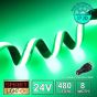 24V Premium Green COB LED Strip (480 LED / 10w / 11-1800mcd per meter)