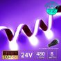 24V Premium Magenta COB LED Strip (480 LED / 10w / 11-1800mcd per meter)