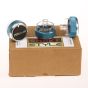 LIGHT BLUE (WITH LOGO) Aluminium Air-Con Knob Set for Ford Focus