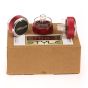 RED (WITH LOGO) Aluminium Air-Con Knob Set for Ford Focus