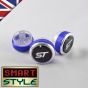 BLUE (WITH LOGO) Aluminium Air-Con Knob Set for Ford Focus (ST STYLE)