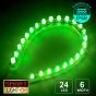 12V/0.24M Flexible Silicon IP68 Submersible Strip 24 LED - GREEN