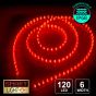12V/1.2M Flexible Silicon IP68 Submersible Strip 120 LED - RED