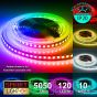12V/5M SMD 5050 IP20 Non-Waterproof 10mm LED Strip 600 LED (120LED/M) - RGB