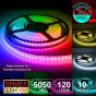 12V/5M SMD 5050 IP65 Waterproof 10mm LED Strip 600 LED (120LED/M) - RGB