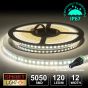 12V/5M SMD 5050 IP67 Sealed Waterproof Strip 600 LED (120LED/M) - WARM WHITE
