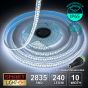 24V/5M SMD 2835 IP65 Waterproof Strip 1200 LED - COOL WHITE