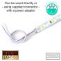 12V/5M S-Shape SMD 2835 IP20 Non-Waterproof Strip 300 LED - WARM WHITE