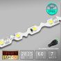 12V/5M S-Shape SMD 2835 IP65 Waterproof Strip 300 LED - YELLOW