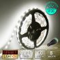 60 LED/M 12V SMD 2835 WARM WHITE LED Strip IP20 (White PCB)