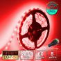 60 LED/M 12V SMD 2835 RED LED Strip IP65 (White PCB)