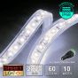 60 LED/M 12V SMD 2835 WARM WHITE LED Strip IP68 (White PCB)