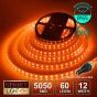 60 LED/M 24V SMD 5050 RED LED Strip IP67 (White PCB)