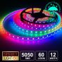 60 LED/M 24V SMD 5050 RGB LED Strip IP67 (White PCB)