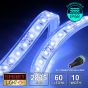 60 LED/M 12V SMD 2835 BLUE LED Strip IP68 (White PCB)