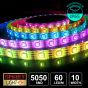 60 LED/M 24V SMD 5050 RGB LED Strip IP65 (White PCB)