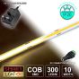 12V/5M WARM WHITE COB Continuous LED Strip Tape IP20/1500 LED with 12V AC Adaptor