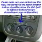 BLACK Aluminium Air-Con Knob Set for VW Golf 5 etc