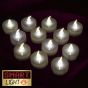 WHITE Flameless Flickering/Steady LED Tea Lights