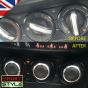 BLACK Aluminium Air-Con Knob Set for Nissan Qashqai/+2 BLACK