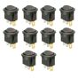 10 x SmartSwitch SPST 20mm 12V/16A Illuminated Round Rocker Switch - RED LED
